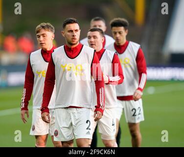 Wolverhampton, England, 17. April 2021. George Baldock von Sheffield Utd während des Premier League-Spiels in Molineux, Wolverhampton. Bildnachweis sollte lauten: Andrew Yates / Sportimage Stockfoto