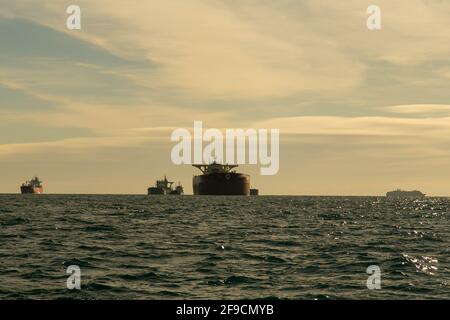 Amphion Rohöltanker in Gibraltar Stockfoto
