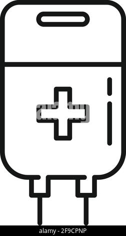 Symbol für Sportmedizin, Umriss-Stil Stock Vektor