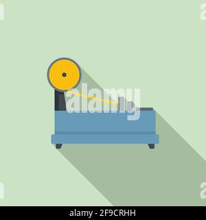 Nähmaschine Ikone, flacher Stil Stock Vektor