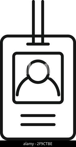 Symbol „Inklusiver Bildungsarbeiter“, umreißt den Stil Stock Vektor