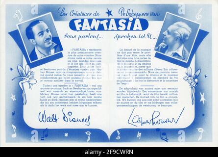 WALT DISNEY'S FANTASIA 1940 Leopold Stokowski und das Philadelphia Orchestra Narrative Einführungen sehen die Taylor-Produzenten Walt Disney und Ben Sharpsteen Walt Disney Productions / RKO Radio Pictures Stockfoto