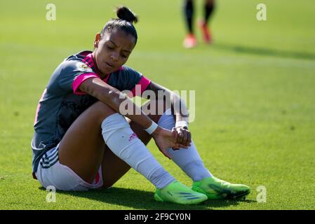 Valencia, Spanien. April 2021. Geyse Da Silva Ferreira von Madrid CFF gesehen während der Spanischen Frauenliga, La Liga Primera Division Femenina, Fußballspiel zwischen Valencia CF und Madrid CFF im Antonio Puchades Stadion. (Endergebnis; Valencia CF 2:0 Madrid CFF) Credit: SOPA Images Limited/Alamy Live News Stockfoto