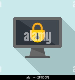Multi-Faktor-Authentifizierungssymbol, flacher Stil Stock Vektor