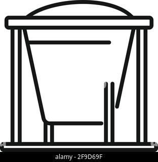 Metallurgie Symbol, Umriss Stil Stock Vektor