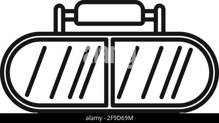 Metallurgie Gläser Symbol, Umriss Stil Stock Vektor