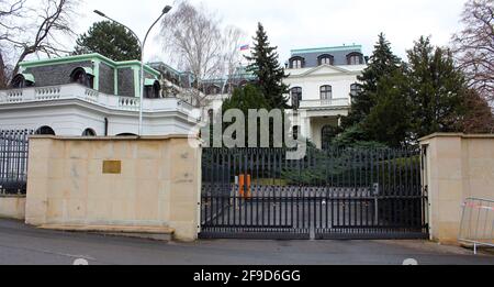 Russische Botschaft in Prag, Tschechische Republik, 25. Februar 2020. (CTK Photo/Milos Ruml) Stockfoto