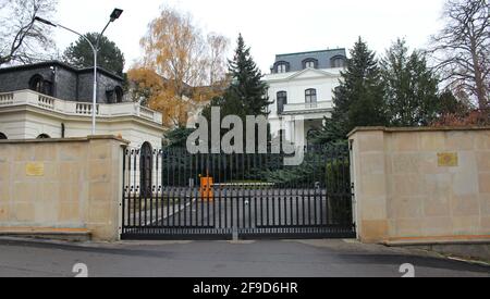 Russische Botschaft in Prag, Tschechische Republik, 24. November 2016. (CTK Photo/Milos Ruml) Stockfoto