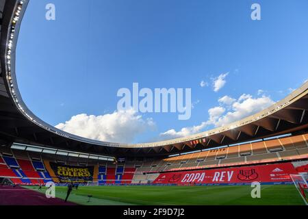 Sevilla, Spanien. April 2021. SEVILLA, SPANIEN - 17. APRIL: Allgemeiner Überblick während des Copa del Rey-Finalmatches zwischen Athletic Club und FC Barcelona im Estadio de La Cartuja am 17. April 2021 in Sevilla, Spanien (Foto: Pablo Morano/Orange Picics) Credit: Orange Pics BV/Alamy Live News Stockfoto