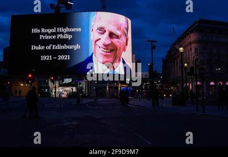 Windsor, Großbritannien. April 2021. (INT) die Beerdigung von Prinz Philip, Herzog von Edinburgh, im Schloss Windsor. 17. April 2021, Windsor, England: Die Beerdigung von Prinz Philip, Herzog von Edinburgh, findet am Samstag (17) statt und bringt zum ersten Mal seit vielen Monaten Mitglieder der königlichen Familie zusammen. Der Prinz starb am 9. April im Alter von 99 Jahren. Das Begräbnis wird wegen der COVID-19-Beschränkungen in der St. George's Chapel in Windsor Castle in einem niedrigen Schlüssel abgehalten.Quelle: Jai Sood/Thenews2. Quelle: Jai Sood/TheNEWS2/ZUMA Wire/Alamy Live News Stockfoto