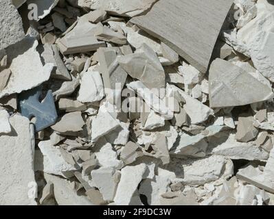 Schutt : Haufen von Betonresten Stockfoto