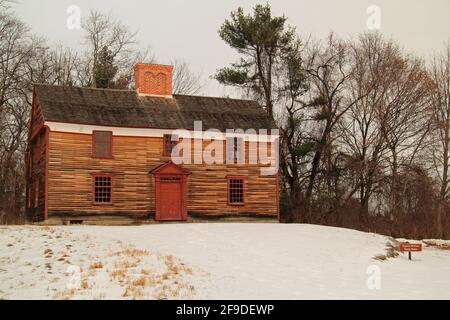 Das Haus von Captain William Smith im Minuteman National Historical Park ist einer der wenigen ständigen Zeugen des Starts der amerikanischen Revolution Stockfoto