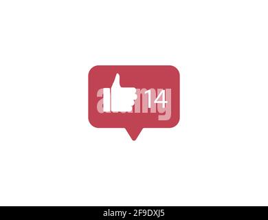 Vektorgrafik. Handsymbol der „Gefällt mir“-Schaltfläche Stock Vektor