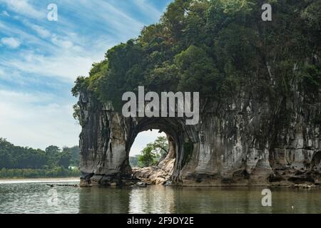 Elefantenrüsselhügel, Guilin, Guangxi, China Stockfoto