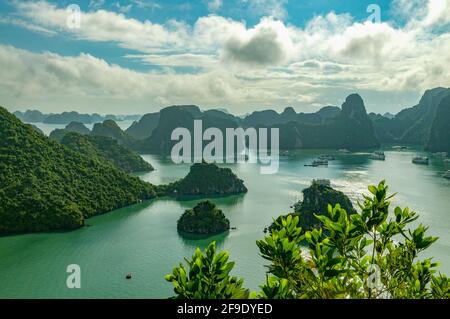Blick von Ti Top Island, Halong Bay, Vietnam Stockfoto