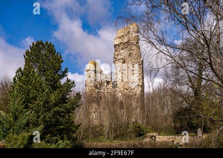 Burgruine in Osterode am Harz, Niedersachsen, Deutschland Stockfoto