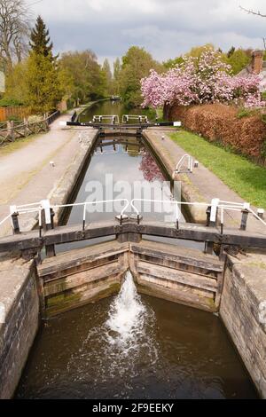 Kanalschloss am Grand Union Canal. London, Großbritannien Stockfoto