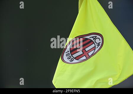 Mailand, Italien. April 2021. Milan Logo im Vismara Sports Center in Mailand, Italien Credit: SPP Sport Press Photo. /Alamy Live News Stockfoto