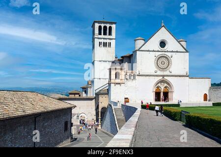 Assisi, Provinz Perugia, Umbrien, Italien. Basilica di San Francesco d’Assisi. Stockfoto