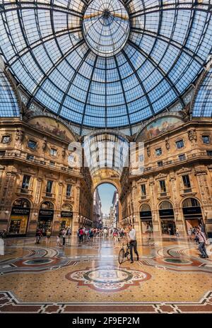 Mailand, Provinz Mailand, Lombardei, Italien.  Einkaufspassage Galleria Vittorio Emanuele II. Stockfoto