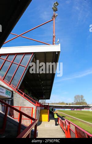 Crawley, Großbritannien. Dezember 2019. Blick auf den Stand vor dem Vitality Womens FA Cup-Spiel zwischen Brighton & Hove Albion und Bristol City im People's Pension Stadium in Crawley. Kredit: SPP Sport Pressefoto. /Alamy Live News Stockfoto