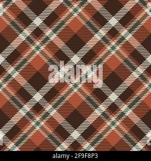 Nahtloses Muster aus schottischem Tartan-Karo. Wiederholbarer Hintergrund mit Check-Fabric-Textur. Flache Vektor-Kulisse mit gestreiftem Textildruck. Stock Vektor