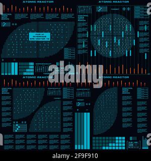 Futuristische grüne virtuelle grafische Touch-Benutzeroberfläche Stock Vektor