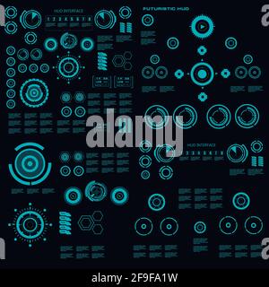 Futuristische grüne virtuelle grafische Touch-Benutzeroberfläche Stock Vektor