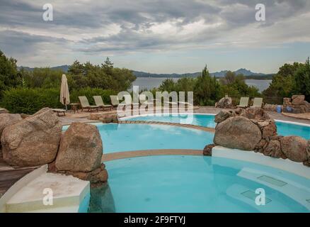 SPA-Bereich des Capo d’Orso Hotel Thalasso und SPA in der Nähe von Palau. Sardinien. Italien Stockfoto