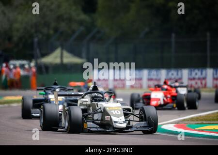 10 DAVID Hadrien, R-ace GP, Aktion während des 1. Rennens der Formel-Regional-Europameisterschaft 2021 von Alpine vom 16. Bis 18. April 2021 auf dem Autodromo Internazionale Enzo e Dino Ferrari, in Imola, Italien - Foto Antonin Vincent / DPPI Stockfoto