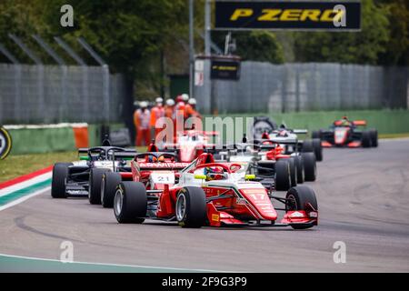 17 BEGANOVIC Dino, Prema Powerteam, Aktion während des 1. Rennens der Formel-Regional-Europameisterschaft 2021 von Alpine vom 16. Bis 18. April 2021 auf dem Autodromo Internazionale Enzo e Dino Ferrari, in Imola, Italien - Foto Antonin Vincent / DPPI Stockfoto