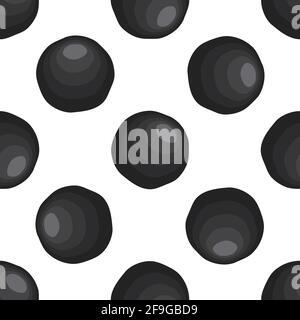 Illustration zum Thema große Muster identische Arten Fisch Kaviar, Ei gleiche Größe. Eiermuster aus frischem Fischkaviar für farbigen Druck auf Wallpa Stock Vektor