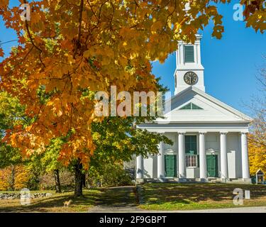 Die Unitarian Church on the Town Common in Petersham, Massachusetts Stockfoto