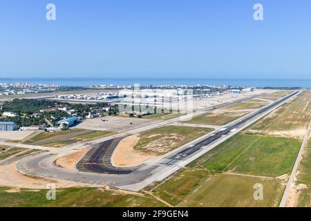 Palma de Mallorca, Spanien - 11. Mai 2018: Luftaufnahme des Flughafens Palma de Mallorca (PMI) in Spanien. Stockfoto