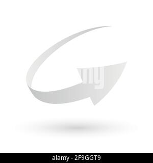 Pfeilsymbol für einfachen Kreis Stock Vektor