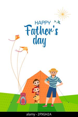 Vektor-Poster zum Happy Fathers Day Stock Vektor