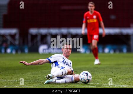 Kopenhagen, Dänemark. April 2021. Lukas Lerager (12) vom FC Kopenhagen beim 3F Superliga-Spiel zwischen dem FC Kopenhagen und dem FC Nordsjaelland in Parken in Kopenhagen. (Foto: Gonzales Photo/Alamy Live News Stockfoto