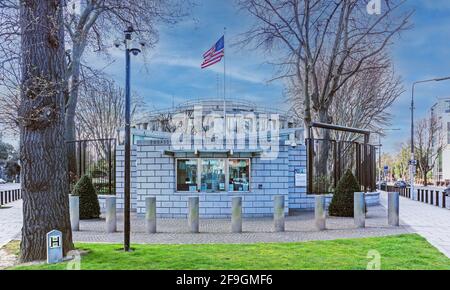 Die Botschaft der Vereinigten Staaten von Amerika in Ballsbridge, Dublin, Irland. Stockfoto