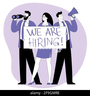 Wir suchen Konzept Stock Vektor