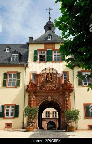 Innenhof des Schlosses, Hirschflügel, Bad Homburg, Hessen, Deutschland Stockfoto