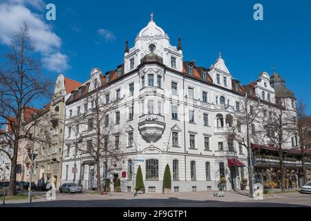 Fassade von Feinkost-KAEFER, Prinzregentenstraße, Bogenhausen, München, Oberbayern, Bayern, Deutschland Stockfoto
