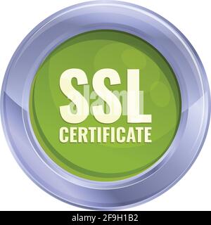 Symbol für privates ssl-Zertifikat. Cartoon von Private ssl-Zertifikat Vektor-Symbol für Web-Design isoliert auf weißem Hintergrund Stock Vektor