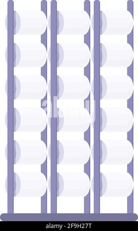 Symbol für Produktionsmaschine für Gewinde. Cartoon von Thread Produktion Maschine Vektor-Symbol für Web-Design isoliert auf weißem Hintergrund Stock Vektor