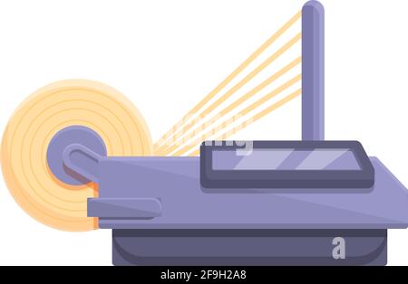 Symbol für die Produktion von Baumwollfäden. Cartoon von Baumwollfaden Produktion Vektor-Symbol für Web-Design isoliert auf weißem Hintergrund Stock Vektor