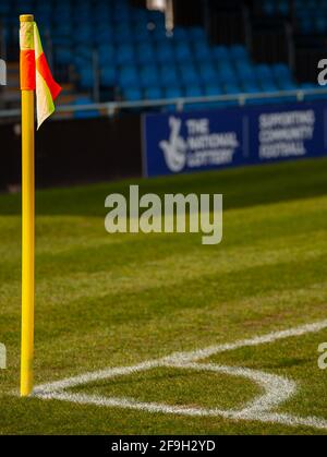 Solihull, Großbritannien. April 2021. Eckflagge während des Womens FA Cup Spiels zwischen Birmingham City & Coventry United im SportNation.bet Stadium in Solihull, England Credit: SPP Sport Press Foto. /Alamy Live News Stockfoto