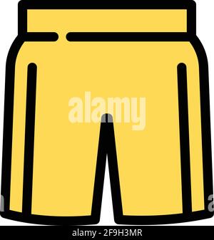 Symbol für Basketball-Shorts. Kontur Basketball Shorts Vektor-Symbol für Web-Design isoliert auf weißem Hintergrund Stock Vektor