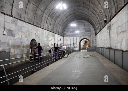 Touristen in Zhaoling Grab Ming-Dynastie in Peking UNESCO-Weltkulturerbe, China Stockfoto