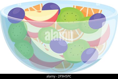 Symbol für saftigen Obstsalat. Cartoon von saftigen Obstsalat Vektor-Symbol für Web-Design isoliert auf weißem Hintergrund Stock Vektor