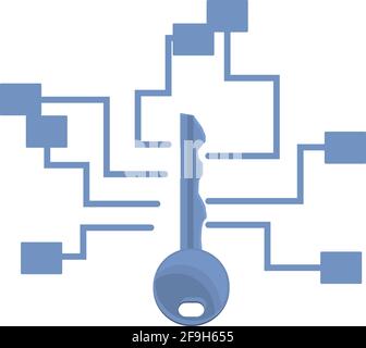 Symbol für den Schlüssel. Cartoon von Cipher Key Vektor-Symbol für Web-Design isoliert auf weißem Hintergrund Stock Vektor