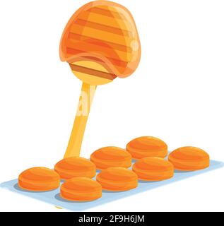 Symbol „Honighusten-Tropfen“. Cartoon von Honig Husten Tropfen Vektor-Symbol für Web-Design isoliert auf weißem Hintergrund Stock Vektor